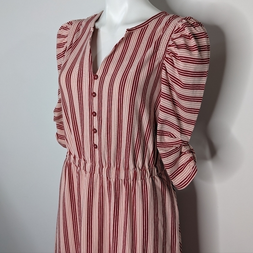Matilda Jane McIntosh red pink striped dress S - Picture 3 of 11